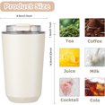 thumbnail image 3 of 12.6 oz Travel Coffee Mug Stainless Steel Vacuum Cup, Leak Proof Reusable Double Walled Coffee Tumbler for Iced and Hot Drinks White, 3 of 7