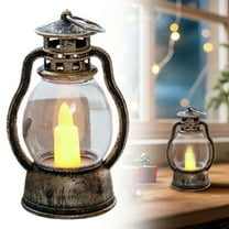 BinKFF LED Mini Vintage Lanterns Decor Indoor Decorative Outdoor Hanging Lantern Decorative Small Candle Lanterns Farmhouse Decor for Wedding Centerpiece,Christmas Decorative
