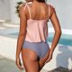 thumbnail image 5 of Conjunto de Bikini de Cintura Alta para Mujeres, Cuello de Bloque de Color U, Bikini sin Espalda Ajustable de Moda, 5 of 8