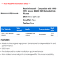 thumbnail image 2 of Rear Driveshaft - Compatible with 1990 - 1993 Mazda B2600 RWD Extended Cab Pickup 1991 1992, 2 of 2