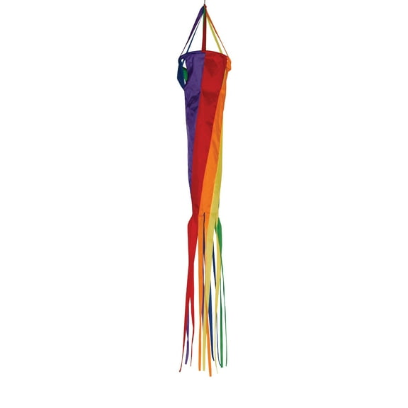 In the Breeze 4221 — Rainbow Spinsock, 48-Inch — Colorful Windsock, Kite Line Laundry