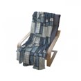 thumbnail image 4 of Colorful Soft Flannel Fleece Throw Blanket, Denim Motif Background with Several Sewing Simplistic Abstract Design, Cozy Plush for Indoor and Outdoor Use, 60" x 80", Blue and Baby Blue, by Ambesonne, 4 of 6