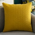 thumbnail image 2 of HomeDM Couch Throw Pillow Covers 17.7x17.7 Inch, Soft Decorative Cushion Cover for Farmhouse Boho Pillowcase for Home Decor Sofa Bedroom Living Room, Yellow, 2 of 7