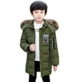thumbnail image 2 of EnJoCho Boys Water 𝖱esistant Winter Coat Warm Quilted Puffer Jacket Hooded Parka Thicken Down Outerwear Snow Insulated Cold Weather Apparel Windproof Ski Jacket Coat, 2 of 5