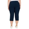 thumbnail image 2 of Hearts of Palm Womens Plus Solid Pull On Capri Pants, 2 of 4