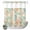 Blue Green Brown, variant on No Hook Shower Curtain, Teal Red Coastal Shower Curtains for Bathroom with See Through Top Window, Nautical Seahorse Beach Coral Starfish Waterproof & Washable Bath Curtain Small Stall 36"x78"
