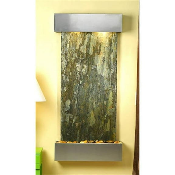Adagio CSS2002 Cascade Springs - Green Natural Slate Wall Fountain