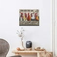 thumbnail image 3 of HFDF Farmhouse Rooster Canvas Wall Art Chicken Wall Decor God Says You Are Pictures Painting Print Rustic Artwork for Bathroom Kitchen Living Room 18x12inch Framed, 3 of 6