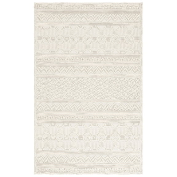 SAFAVIEH Trace Avaline Geometric Area Rug, Ivory, 3' x 5'