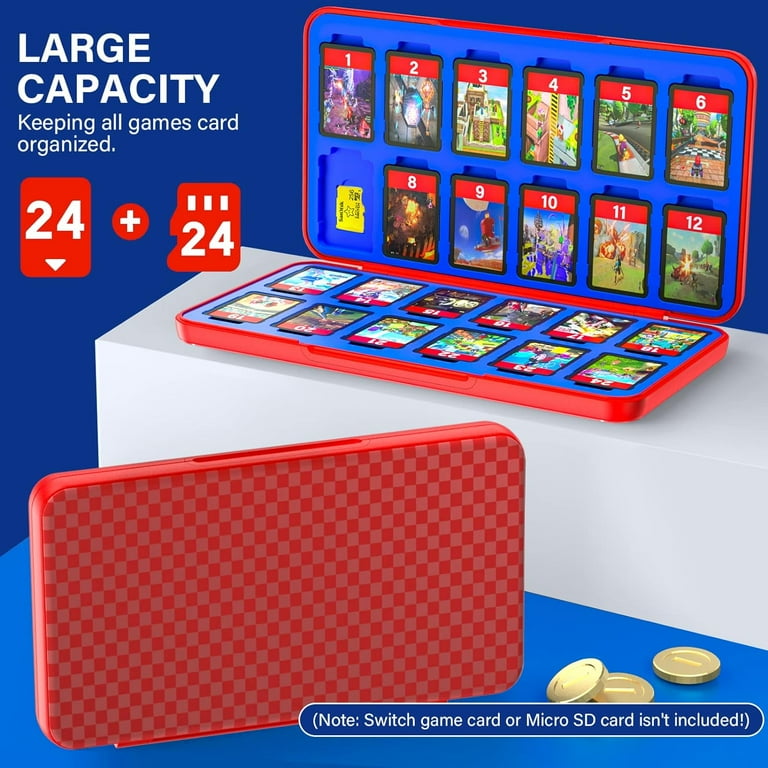 Ninjaabxy Switch Game Case with 24 Game Card & Micro SD