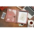 thumbnail image 4 of LeatherBelief Vegan Leather Portfolio, Rose, 3-Ring Binder with Zippered Closure, 12.5 x 10 x 1.6 inches, 4 of 6