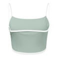 thumbnail image 5 of HNMKIU Women's Workout Tank Tops Square Neck Longline Sports Bra Support Crop Yoga Top Spaghetti Strap Built-In Bras for Women,Sizes M, 5 of 5