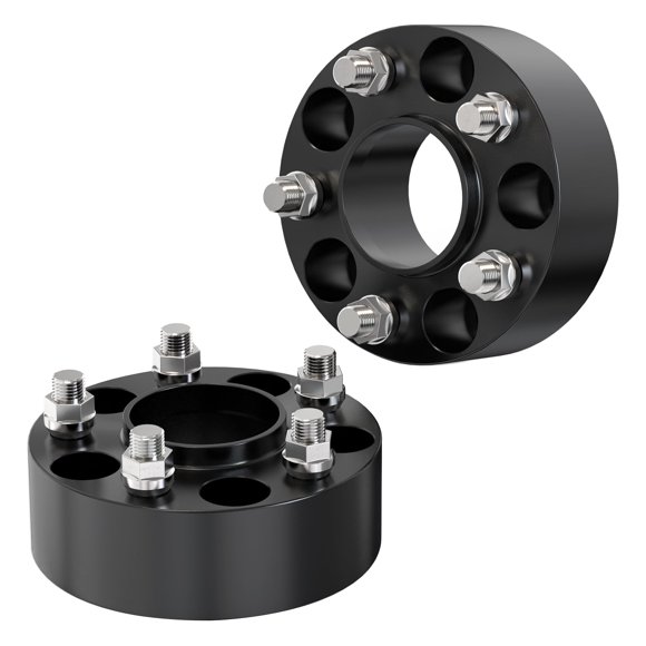 Entretoises de Roue Noire 50mm (2 Pouces) Hubcentric 5x115 Compatibles pour Dodge Charger 2006-2022, Challenger 2008-2022, Magnum 2005-2008, Compatibles pour Chrysler 300c 2005-2022 (2 Pcs 71.6mm M14x1.5) Entretoises