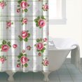 thumbnail image 4 of Pioneer Flower Floral Print Pattern Shower Curtain 72"x72", Bathroom Decorative Shower Curtain Set with 12 Hooks, Waterproof Washable, 4 of 6
