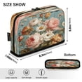 thumbnail image 3 of Standing Pencil Case with Base Large Capacity Stationery Pouch Pen Bag with Zipper for Women Men Vintage Roses and Peonies, 3 of 7