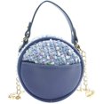 thumbnail image 3 of Mini bolso bandolera para niñas, bolso de hombro con flores de perlas y cadena TUNC Sencillez, 3 of 5