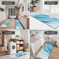 thumbnail image 5 of Blue White Gold Marble Pattern Kitchen Rugs Sets Of 3,Kitchen Runner Rugs Non Skid Washable,Decorative Kitchen Floor Mats for Kitchen,Sink,Laundry,17"x30"+ 17"x47" + 17"x59", 5 of 6