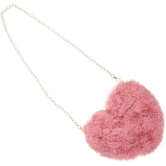 FRCOLOR 1Pc Rubber Red Messenger Bag Heart Shape for Nieces and Daughters