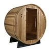 Salem 2-Person Outdoor Electric Heater Barrel Sauna in Rustic Cedar