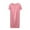 Watermelon Red, variant on Jalioing Nightgown for Women V Neck Short Sleeve Sleep Shirt Plus Size Comfy Loose Nightshirts Sleepwear