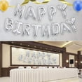 thumbnail image 6 of Happy Birthday Balloons Banner (3D Silver Lettering) Mylar Foil Letters | Inflatable Party Decor and Event Decorations for Kids and Adults | Reusable, Ecofriendly Fun, 6 of 7