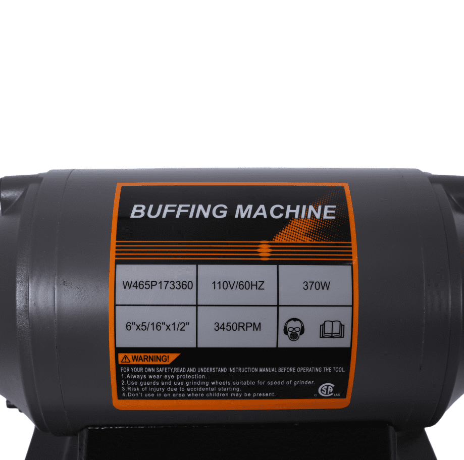 6-Inch Bench Buffer Grinder with 4 Wheels for Metal Jewelry Wood