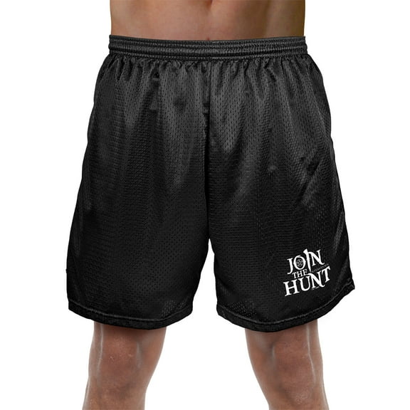 Supernatural Join The Hunt Mens Lined Mesh Shorts, Black, Small