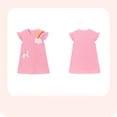 thumbnail image 6 of Bellafa 2-7T Girl's Summer Dress 100% Cotton Ruffle Sleeve A-Line Casual Sundress Toddler Kids Appliuqe Shirt Dresses, 6 of 7