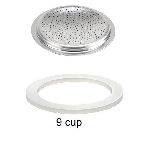 Fancy Replacement Gasket and Filter for 9 Cup Stovetop Espresso Coffee