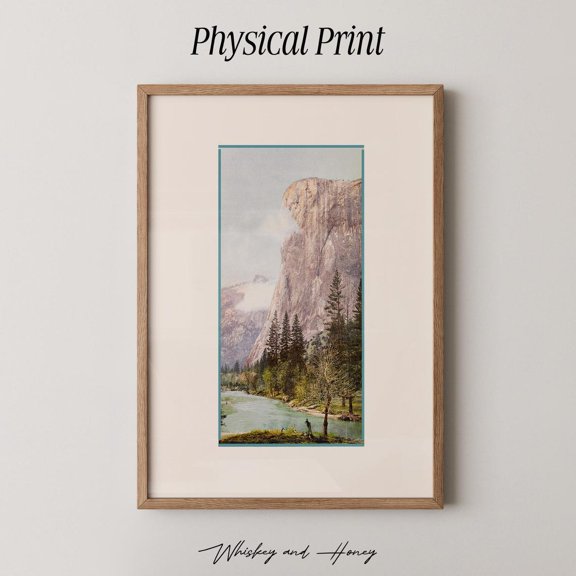 Yosemite Half Dome Wall Art Vintage National Park Decor