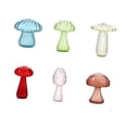 thumbnail image 2 of Jarrones de vidrio con forma de hongo Jarrones para plantas hidropónicas Jarrones decorativos lindos con flores 6 piezas, 2 of 9