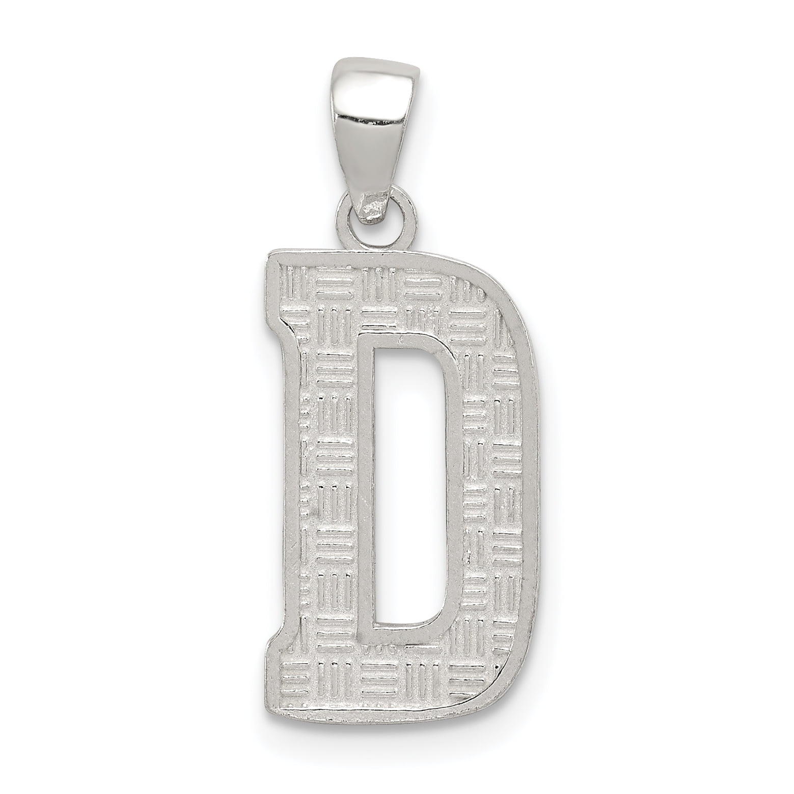 IceCarats - 925 Sterling Silver Letter D Initial Monogram Name Pendant ...