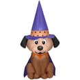 thumbnail image 1 of Perro de bruja inflable para Halloween de 122 cm - decoración Gemmy, 1 of 6