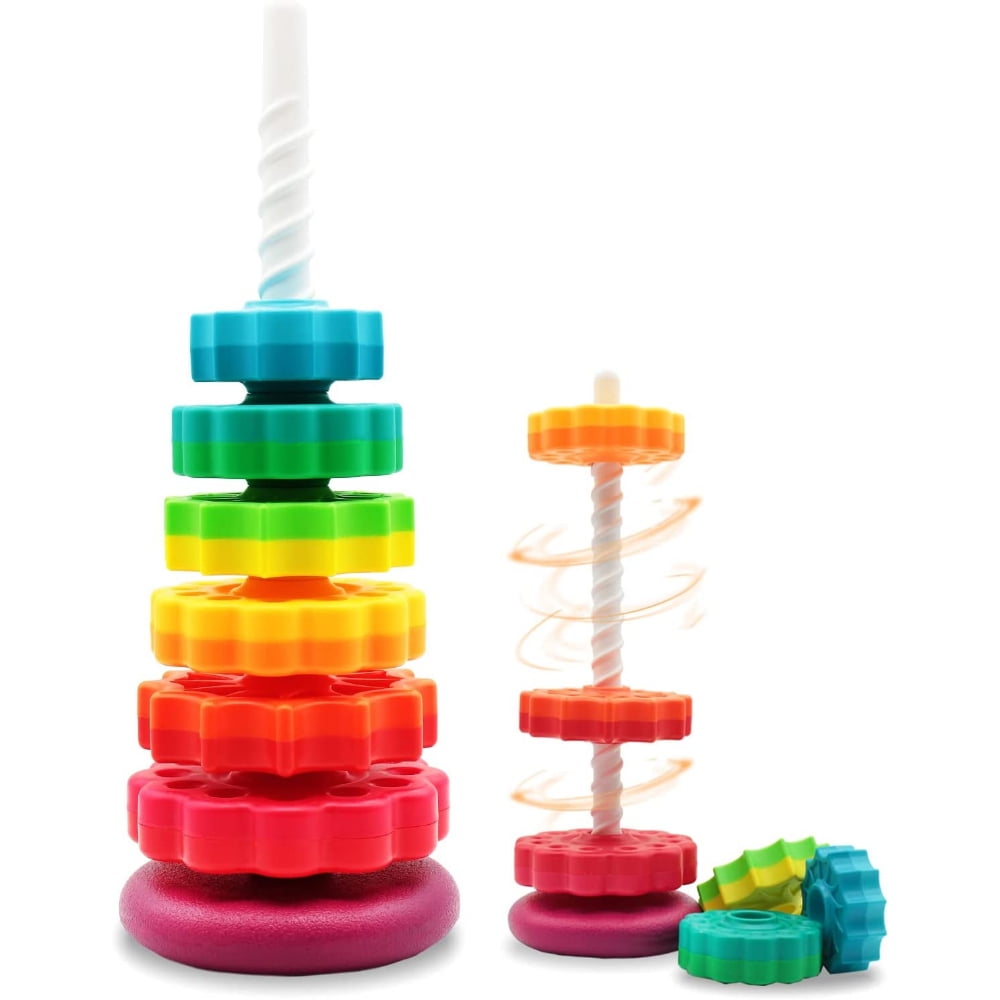 Dsseng Spinning Stacking Toys,Spin Toys for Toddlers 13,Strong ABS