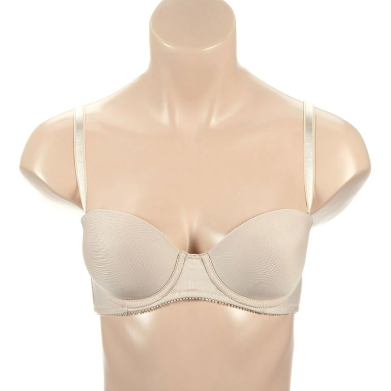 Women's Lily Of France 2121407 Value In Style Push-Up Strapless Bra (Barely  Beige 34C) 