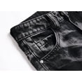 thumbnail image 4 of Boy's Stretch Fit Ripped Destroyed Jeans Pants Cargo Pants Classic Elastic Waist Straight Leg Multi-Pockets Comfy Kids Pants for Boys, 4 of 6