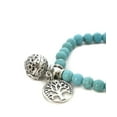 thumbnail image 2 of Aqua Turquoise Stone Essential Oil Diffuser Bracelet- Tree of Life Charm, 2 of 2
