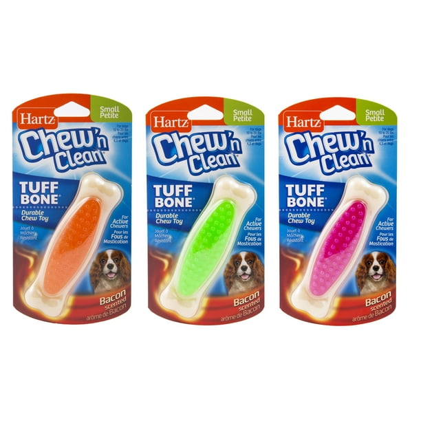 Hartz Chew 'n Clean Scented Bacon Flavor Nylon Bone Dog Toy Walmart