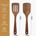 thumbnail image 2 of Juego de 2 utensilios de cocina con sartén protectora de madera elegante, resistente al calor y antibacteriano, sin plástico y pala saludable, 2 of 6