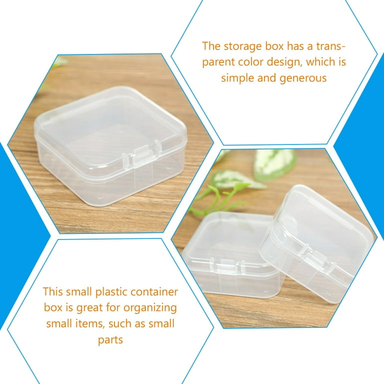 20Pcs Small Plastic Containers Small Clear Box Case for Small Items Crafts  Jewelry
