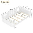 thumbnail image 7 of Bellemave Twin Size Bed Frame, Twin Montessori Bed with Safety Guardrails and Detachable Fence, Wood Twin Daybed Frame, Low Profile & Rounded Corners Design, White, 7 of 7