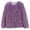 15#Purple, variant on Girls Faux Fur Coat Kids Fluffy Long Sleeve Lapel Collar Open Front Jacket Warm Winter Shaggy Outwear with Pockets