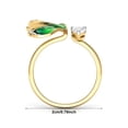 thumbnail image 3 of Anillo de Declaración Incrustado para Mujer - Joyería electrochapada de aleación para regalos, aniversarios, Navidad y uso diario, 3 of 9