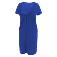 thumbnail image 6 of VALSEEL Pregnant Women Clothes V Neck Short Sleeved Maternity Breastfeeding Casual Dress, 6 of 8