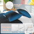 thumbnail image 2 of 3 Piece Blue Black Ombre Duvet Cover Set Full Size, Microfiber Comforter/Quilt Cover with Corner Ties and 2 Pillowcases, Gradient Contemporary Abstract Art All Season Soft Bedding with Zipper Closure, 2 of 8