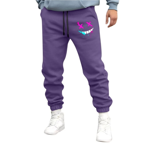 Pantalones deportivos de longitud completa para hombre, pantalones de ejercicio para correr ajustados, pantalones para correr con cordón, pantalones estampados, pantalones para hombre