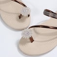 thumbnail image 7 of Zanvin Womens Sandals Clearance Women Summer Clip-Toe Shoes Rhinestone Flats Casual Beach Sandals, Sandals for Women Dressy Summer, Brown, 36, 7 of 7