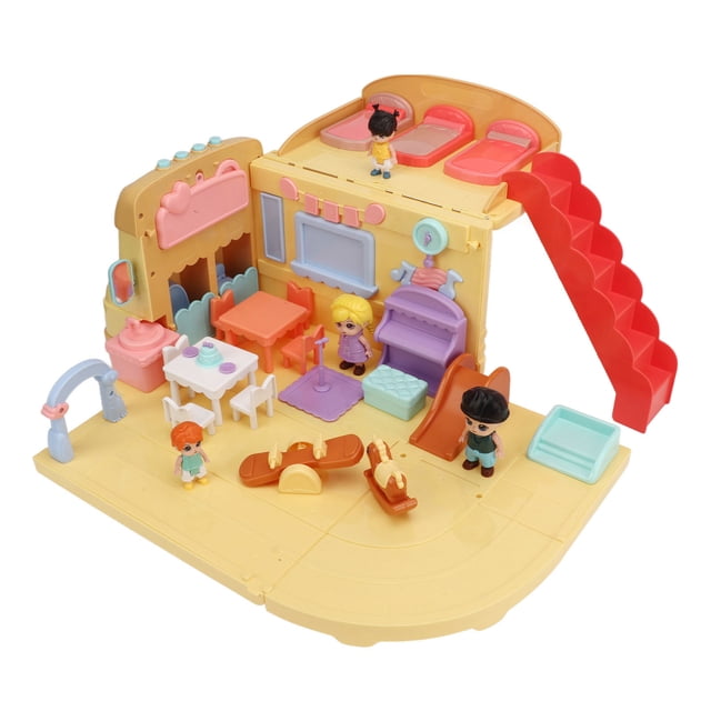 Sliding School Bus Toy Set, Exquisite School Bus Toy Transform for Children for Home