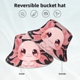thumbnail image 2 of Balery Chibi Axolotl Sakura Fantasy Sombreros para el sol para hombre y mujer, sombrero de pescador con UPF 50+, 2 of 6