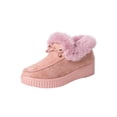 thumbnail image 1 of MAWCLOS Mocassins pour Femmes Bout Rond Doublés en Peluche Antidérapants à Enfiler pour Conduite Mocassins Roses 5, 1 of 9